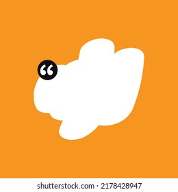 text box isolated on orange background