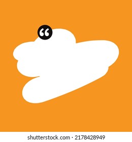 text box isolated on orange background