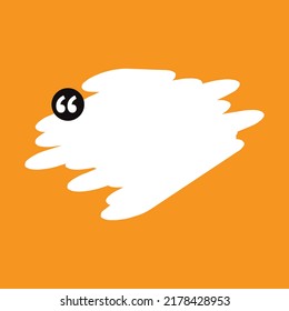Textfeld einzeln auf orangefarbenem Hintergrund