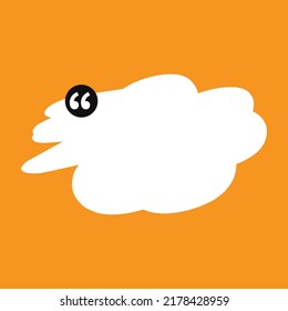 text box isolated on orange background