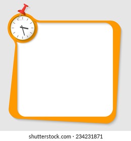 text box with magnifier and watches