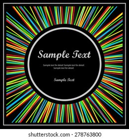 Text box object, Banner with lines color, Vector colorful modern background.