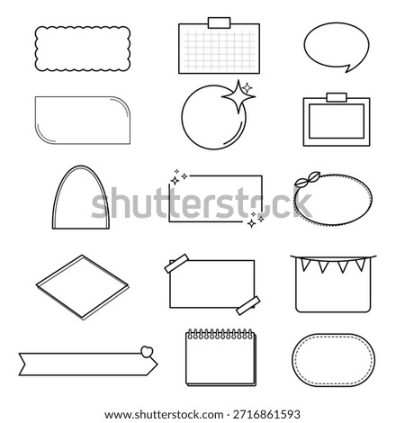 A text box with outlines that can be filled with text.