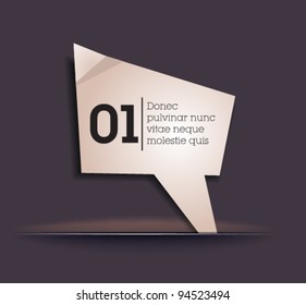text box in a paper slit illustration / vector