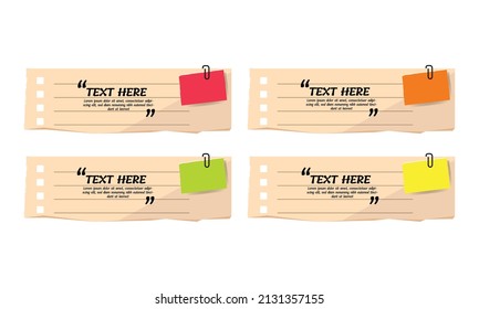 Cuadro de texto con diseños de papeles