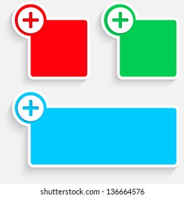 text box with plus sign