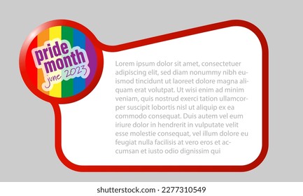 Text box for pride month