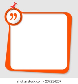 text box with pushpin and quotation mark