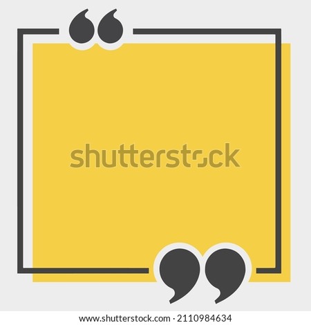 Text box quotation icon yellow rectangle title box vector eps