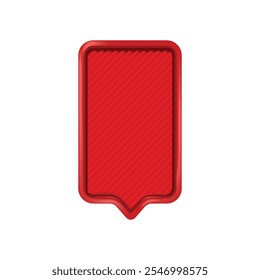 Caja de texto de color rojo sobre fondo blanco para la decoración