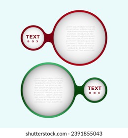 Text box  sircle gradient simple