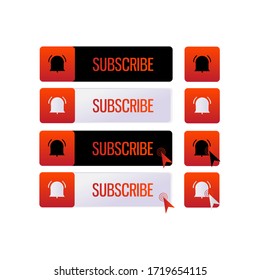 Cuadro de texto y botón de suscripción y conjunto de iconos para el elemento de diseño de empresa de Internet