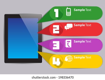 text box template for tablet computer. 