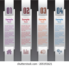 text box template for website and business, icon, number, 