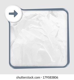 text box with texture of paper and arrow