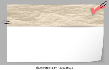 text box with texture of paper and check box