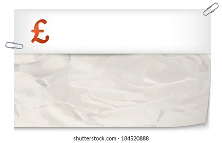 text box with texture of paper and pound sign