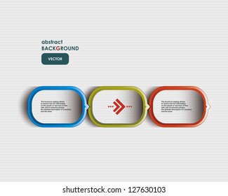 text box vector / frame vector / colorful cubes with arrows and place for your text