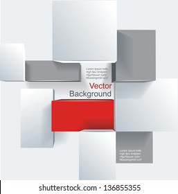 Text box vector / frame vector / colorful cubes with  place for your text