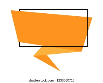 Text Box Vector Geometric Promotion Ribbon Stock Vector (Royalty Free ...