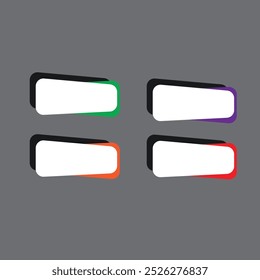 Text box vector isolated on white background