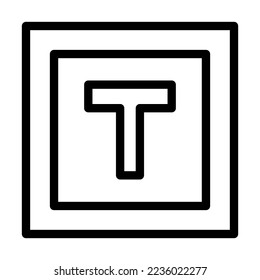 Text Box Vector Line Icon Design