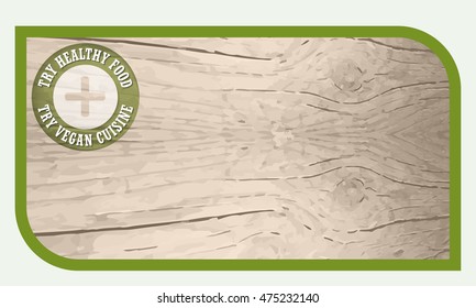 A text box for your text and wooden background