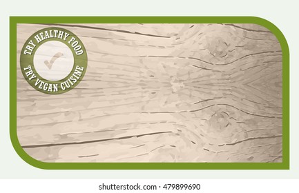 A text box for your text and wooden background