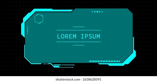 Text boxes futuristic blue. Vector illustration