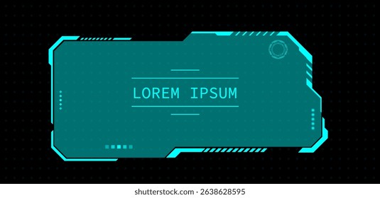 Text boxes futuristic blue. Vector illustration