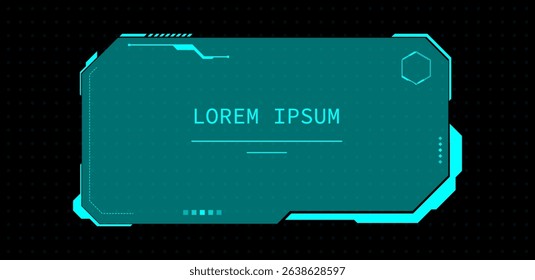 Text boxes futuristic blue. Vector illustration