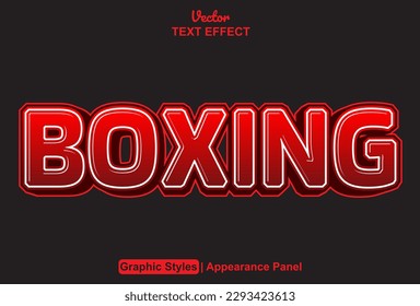 text boxing effect with orange graphic style and editable.