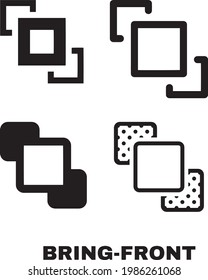 text bring front icon . web icon set . icons collection. Simple vector illustration.