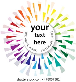Text brochure with arrow directed to the text