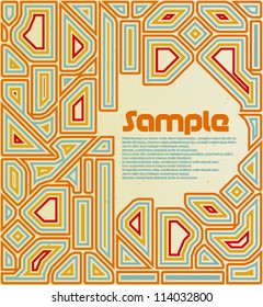 Text brochure with color lines