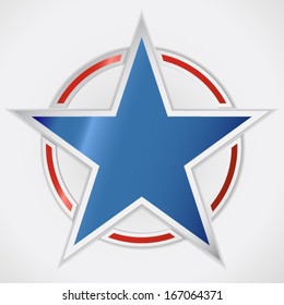 Text brochure with shining star