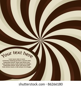 Text brochure with twisted lines