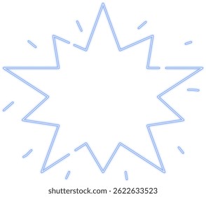 Text bubble comic design neon element