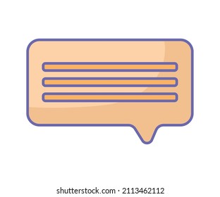 diseño de burbuja de texto sobre blanco