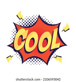 text bubble expresion with cool lettering