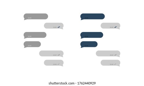 Text bubble message illustration, simple consept in vector flat style.