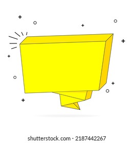 Text bubble quote on white background. Comma, note, message and comment. Vector illustration.
