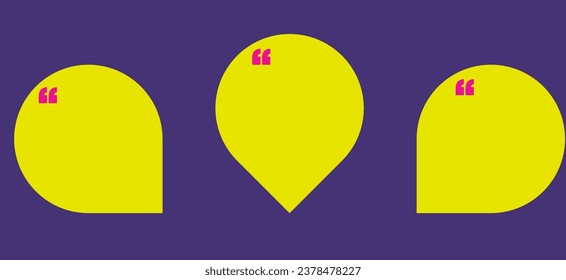 Burbuja de texto o citas. Plantilla de elemento de diseño. Ilustración vectorial