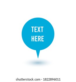 Text bubbles for text or quote colorful vector illustration, Stock vector illustration isolated on white background.