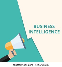 text Business Intelligence. Vector illustration
