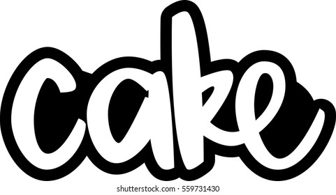 text - ''cake'' The cooking lettering designs for print and web projects. Banners, stickers, packaging. Food shop background. Modern calligraphy and hand lettering.