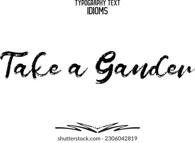 Textkalligrafie Idiom Nehmen Sie einen Spender
