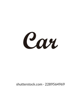 Text, ''Car", geometric symbol simple logo vector