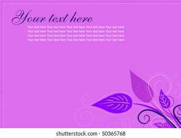 text card with beautiful leaves