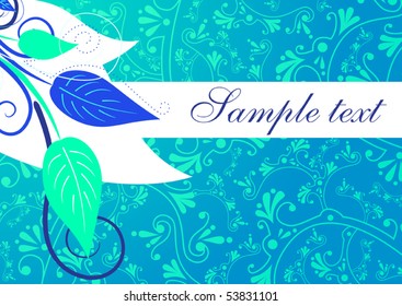 text card with beautiful leaves